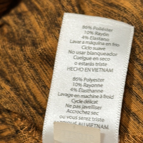 LULAROE copper and black Heather stripe high low XS dress - Picture 7 of 7